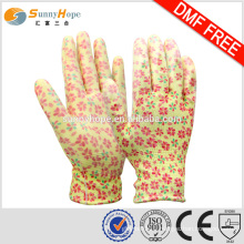 SUNNYHOPE 13gauge nitrile coated women's garden gloves